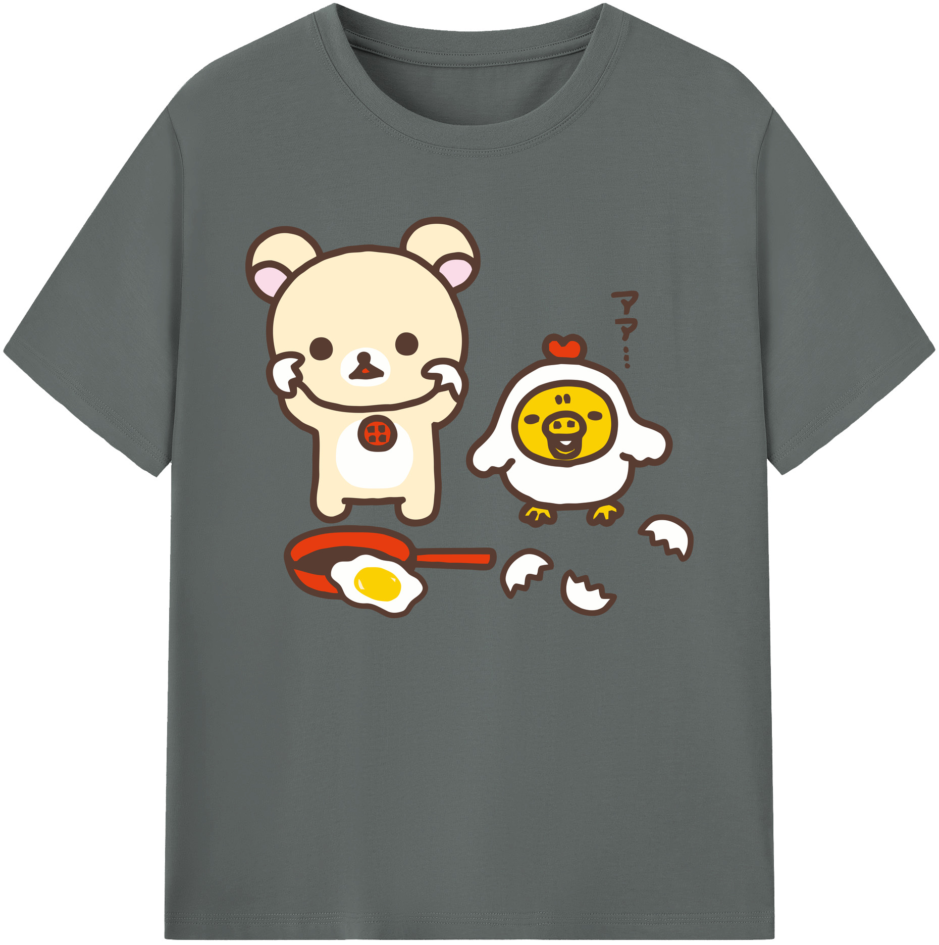 （画像用） リラックマ リラックマ キイロイトリ Rilakkuma Korilakkuma Kiiroitori 綿100％ メンズ半袖Tシャツ｜肌触りやわらか＆通気性
